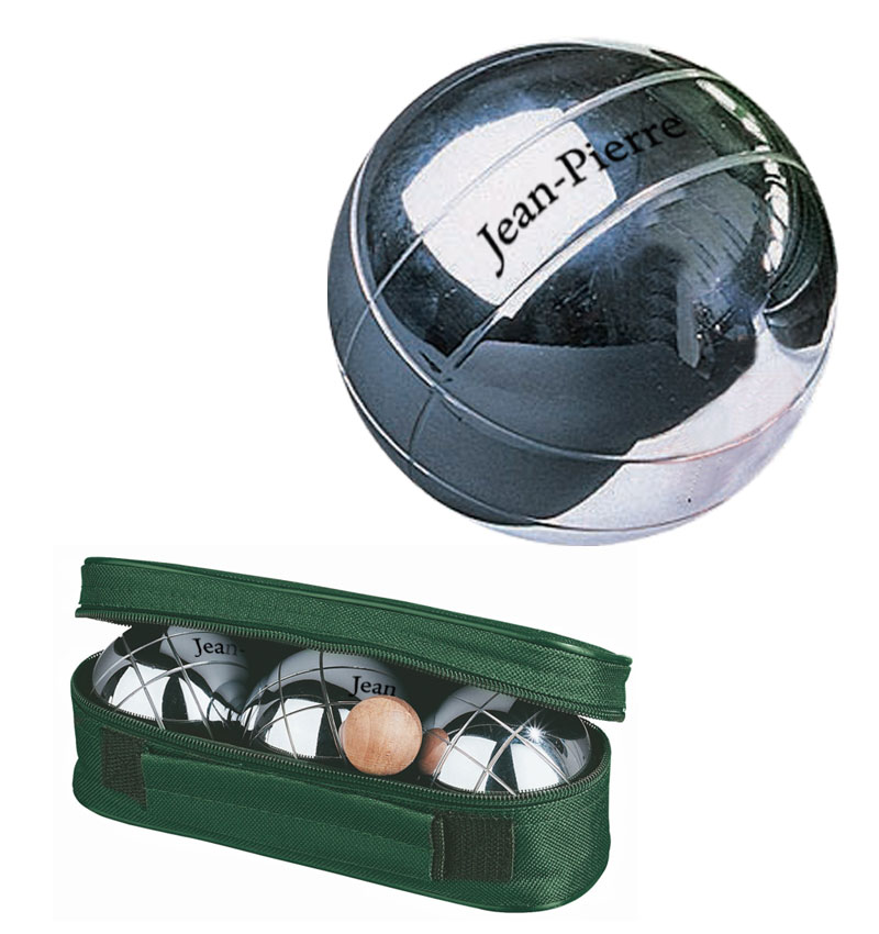 Wanapix – Jeu De Boules De Pétanque Personnalisées – 3 Boules + Mètre Ruban + Cochonnet + Sac – Gravez Un Nom Ou Texte – Cadeau Anniversaire/Fête Des Pères