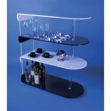 Bibliothéque plexi noir et blanc